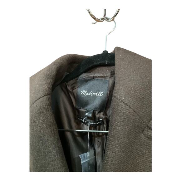 Madewell Gianna Coat Women 2 Brown NWOT Wool Cashmere - Picture 3 of 6